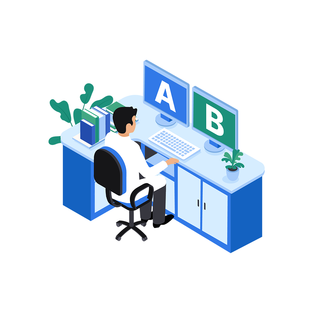 No-code visual editor interface for creating A/B test variants with drag-and-drop functionality and CSS/JS editing capabilities